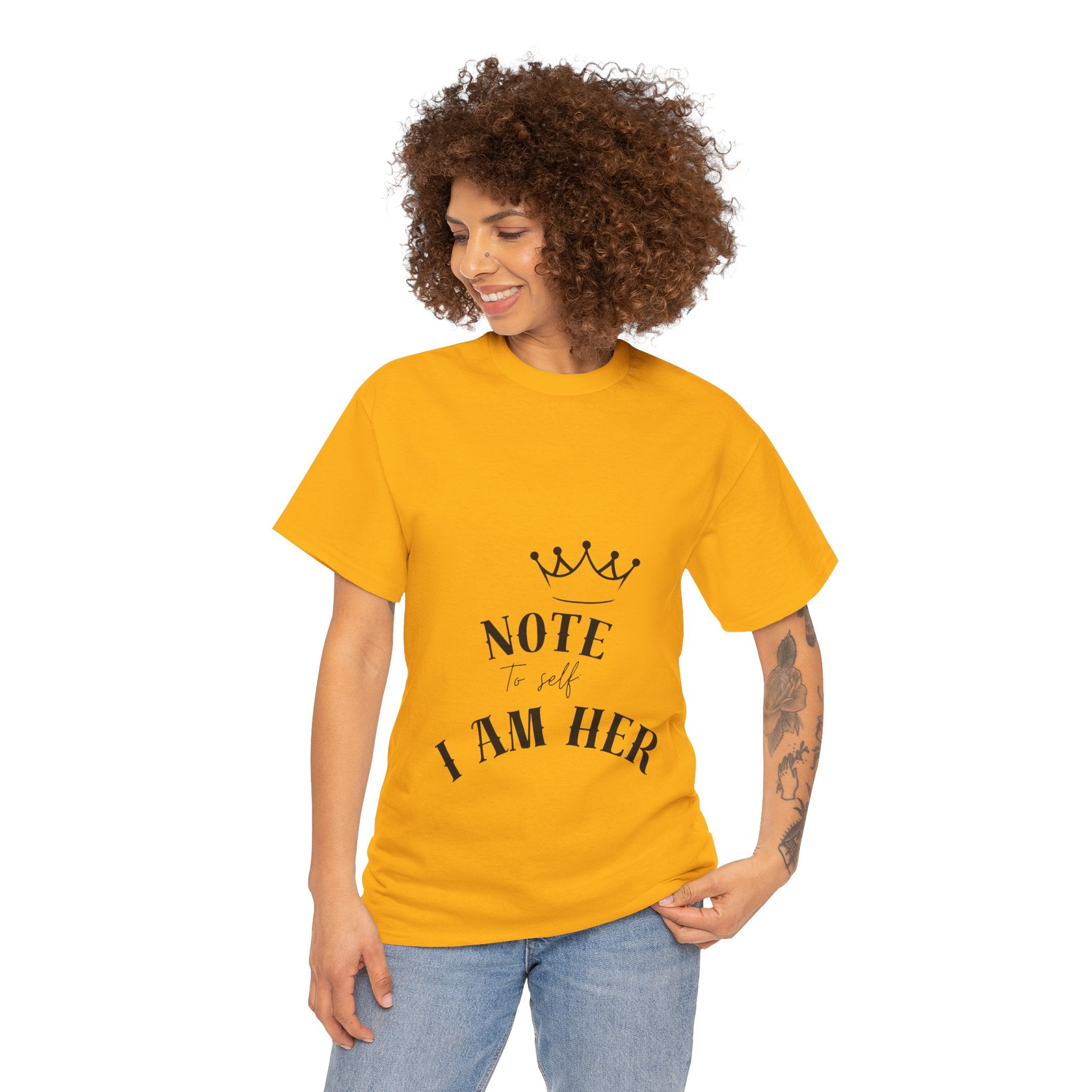 Crowned Statement Tee - Note to All I Am Her, Inspirational Shirt, Gift for Her, Empowerment Apparel, Motivational T-Shirt, Casual Wear