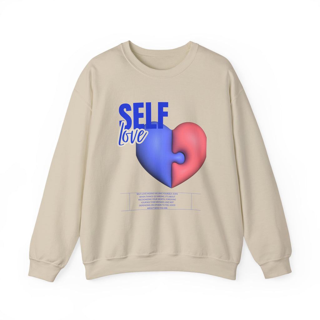 Self Love Crewneck Sweatshirt, Cozy Unisex Sweater for Self-Care, Perfect Gift for Birthdays, Celebrations, and Affirmation Days