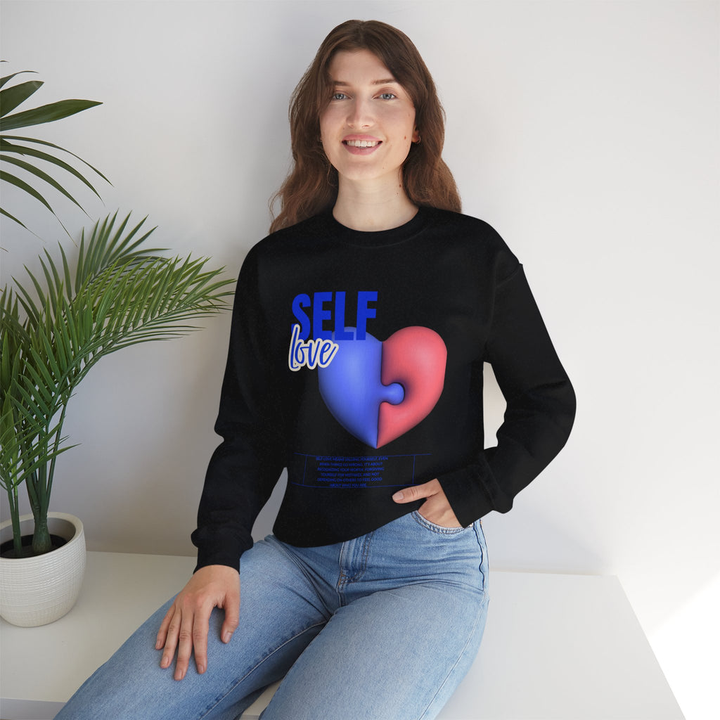 Self Love Crewneck Sweatshirt, Cozy Unisex Sweater for Self-Care, Perfect Gift for Birthdays, Celebrations, and Affirmation Days
