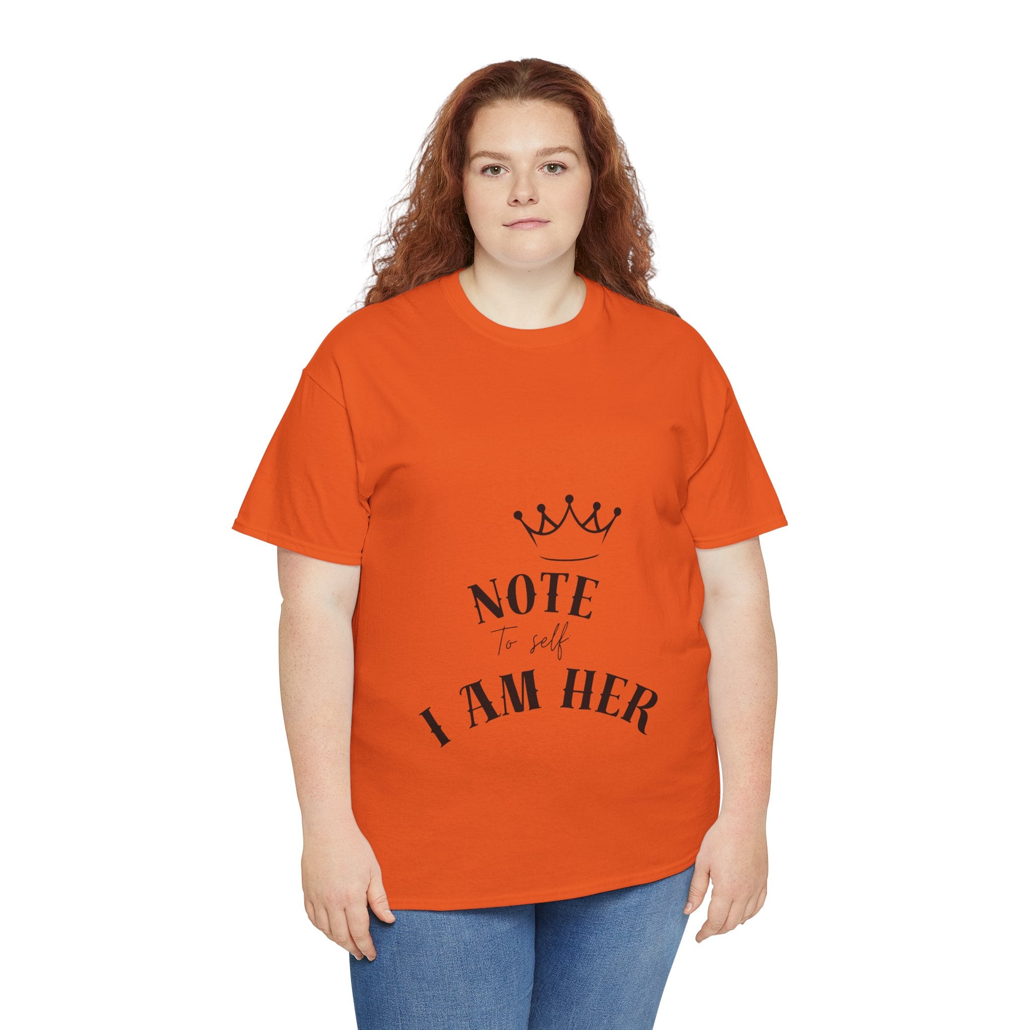 Crowned Statement Tee - Note to All I Am Her, Inspirational Shirt, Gift for Her, Empowerment Apparel, Motivational T-Shirt, Casual Wear