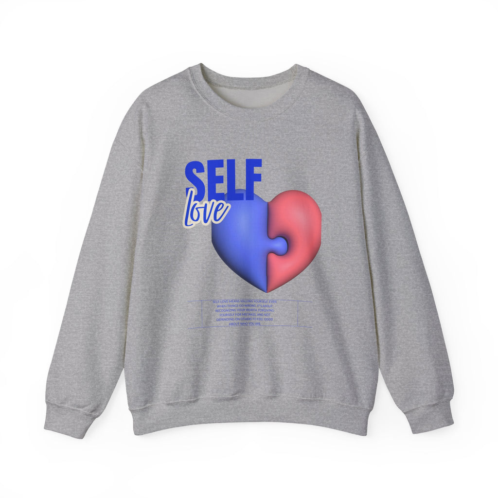 Self Love Crewneck Sweatshirt, Cozy Unisex Sweater for Self-Care, Perfect Gift for Birthdays, Celebrations, and Affirmation Days