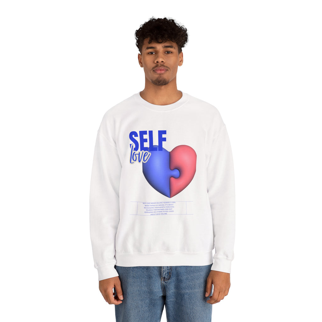 Self Love Crewneck Sweatshirt, Cozy Unisex Sweater for Self-Care, Perfect Gift for Birthdays, Celebrations, and Affirmation Days