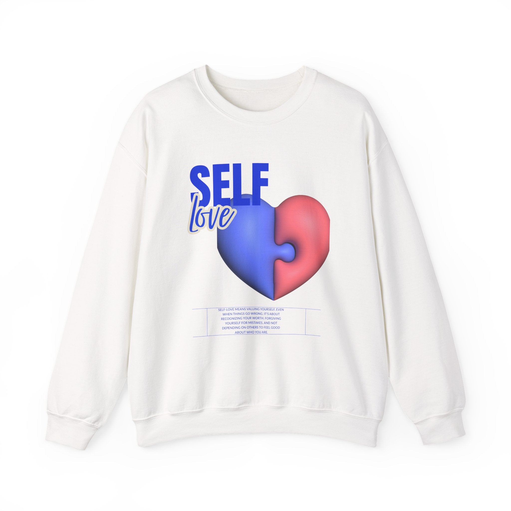 Self Love Crewneck Sweatshirt, Cozy Unisex Sweater for Self-Care, Perfect Gift for Birthdays, Celebrations, and Affirmation Days